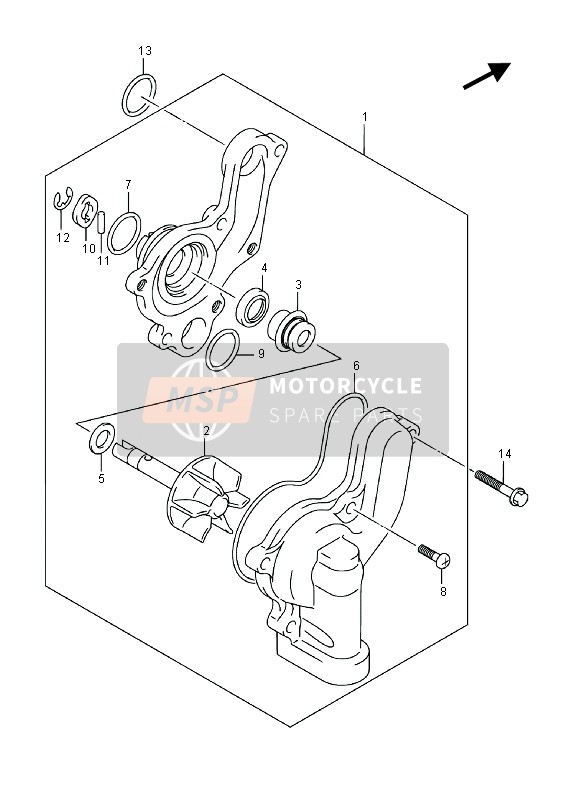 Suzuki AN400(Z)(ZA) BURGMAN 2016 Bomba de agua para un 2016 Suzuki AN400(Z)(ZA) BURGMAN